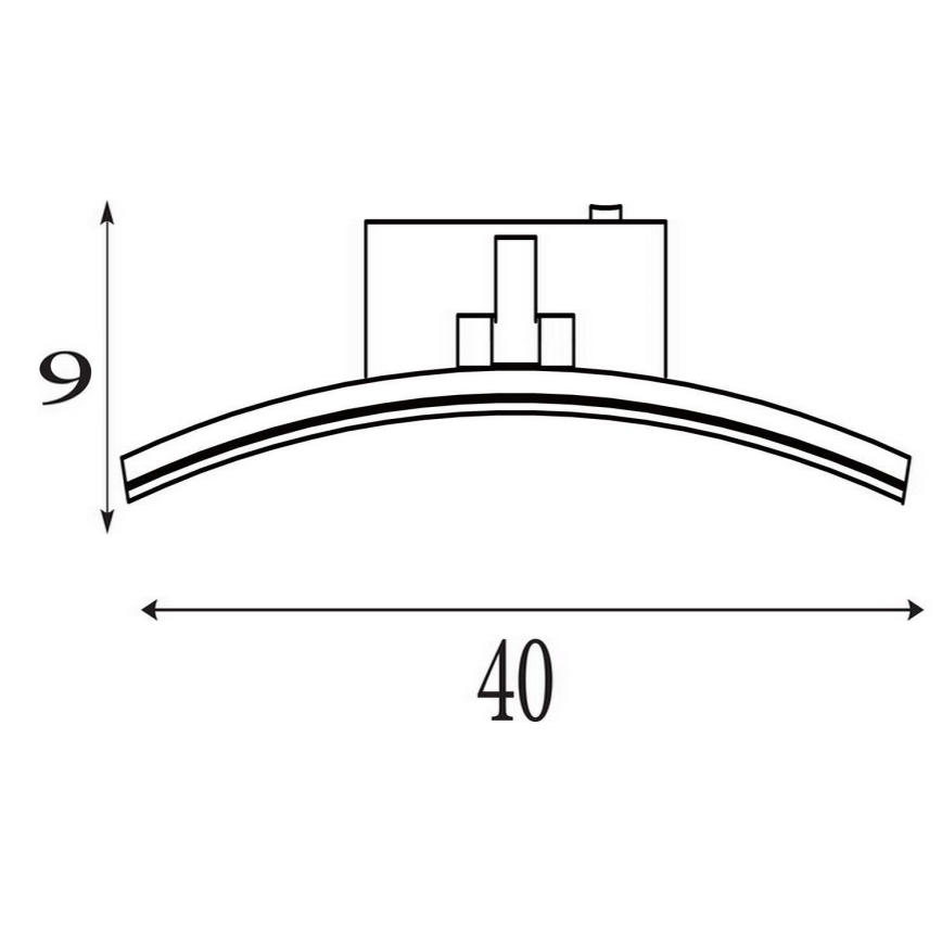 Searchlight - LED-billedlampe SANTORINI LED/8,2W/230V sølv