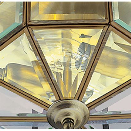 Searchlight - Loftlampe FLUSH 2xE14/60W/230V messing