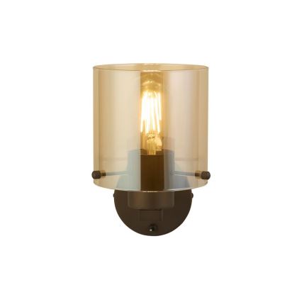 Searchlight - Væglampe SWEDEN 1xE27/60W/230V brun/røget
