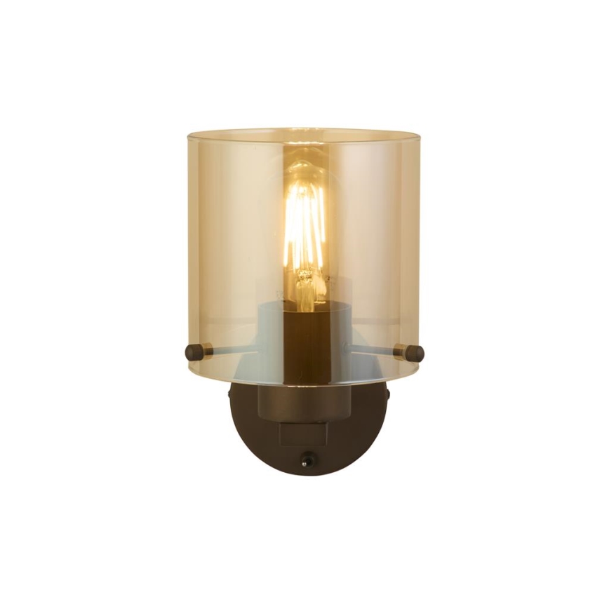 Searchlight - Væglampe SWEDEN 1xE27/60W/230V brun/røget