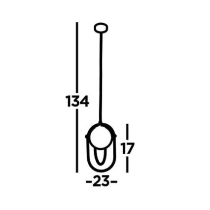 Searchlight - Pendel AXIS 1xE27/60W/230V sort