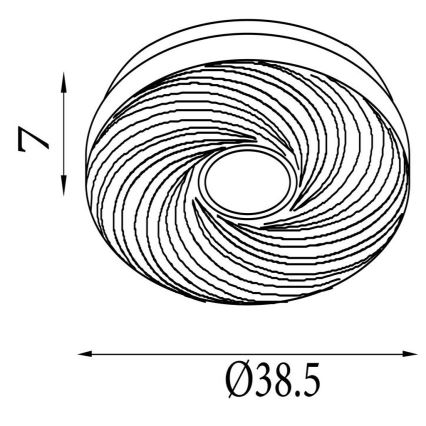 Searchlight - LED loftlampe AURA LED/24W/230V Ø 38,5 cm hvid