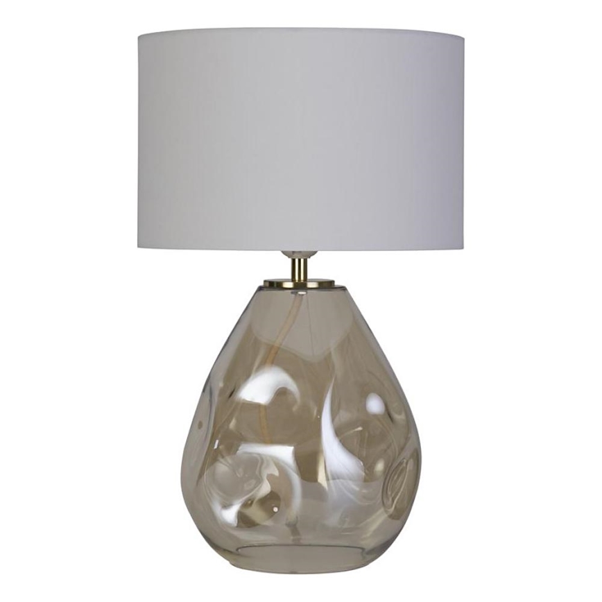 Searchlight - Bordlampe DEVON 1xE27/60W/230V grå/røgfarvet