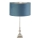 Searchlight - Bordlampe WHITBY 1xE27/10W/230V blå/skinnende krom
