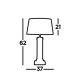 Searchlight - Bordlampe PEDESTAL 1xE27/60W/230V sort