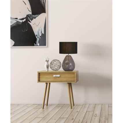 Searchlight - Bordlampe DEVON 1xE27/60W/230V sort