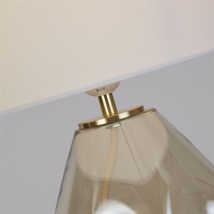 Searchlight - Bordlampe DEVON 1xE27/60W/230V grå/røgfarvet