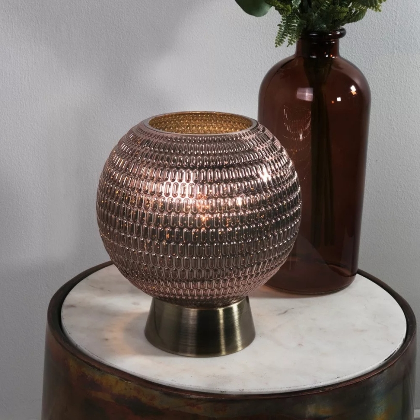 Searchlight - LED bordlampe MILA LED/0,6W/3xAAA brun