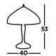 Searchlight - Tiffany-bordlampe PEARL 2xE27/60W/230V