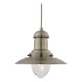 Searchlight - Kabelpendel FISHERMAN 1xE27/60W/230V messing