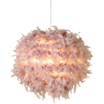 Searchlight - Lampeskærm til lysekrone KATE E14/E27 Ø 50 cm rosa