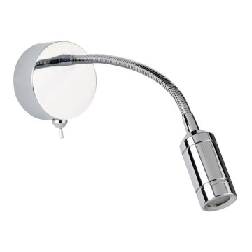 Searchlight - LED Fleksibel lille lampe ADJU LED/1W/230V skinnende krom
