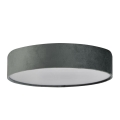 Searchlight - Loftlampe DRUM 3xE27/60W/230V grå