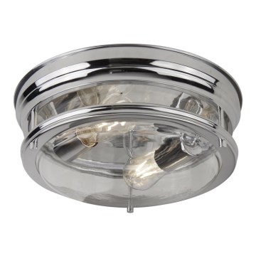 Searchlight - Loftlampe EDINBURGH I 2xE27/40W/230V skinnende krom