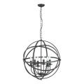 Searchlight - Loftlampe på kæde ORBIT 6xE14/60W/230V sort