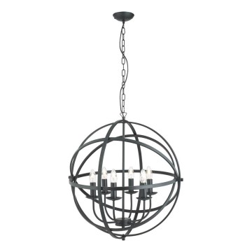 Searchlight - Loftlampe på kæde ORBIT 6xE14/60W/230V sort