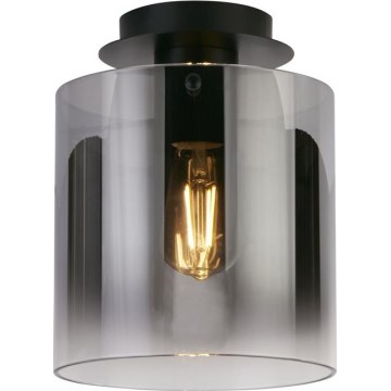 Searchlight - Loftlampe SWEDEN 1xE27/60W/230V Ø 22 cm sort/røget