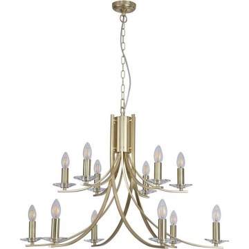 Searchlight - Lysekrone med kæde ASCONA 12xE14/60W/230V