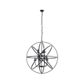 Searchlight - Lysekrone med kæde ORBIT 8xE14/60W/230V sort