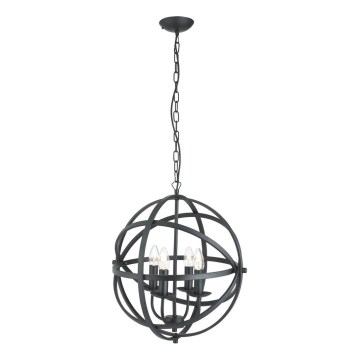 Searchlight - Lysekrone på kæde ORBIT 4xE14/60W/230V sort