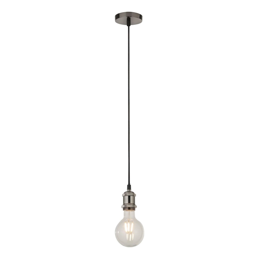Searchlight - Pendel med kabel SUSPENSION 1xE27/60W/230V sølvfarvet