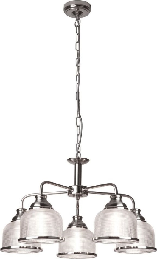 Searchlight - Pendel med kædeophæng BISTRO 5xE27/60W/230V skinnende krom