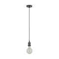 Searchlight - Pendel med wire SUSPENSION 1xE27/60W/230V antracit