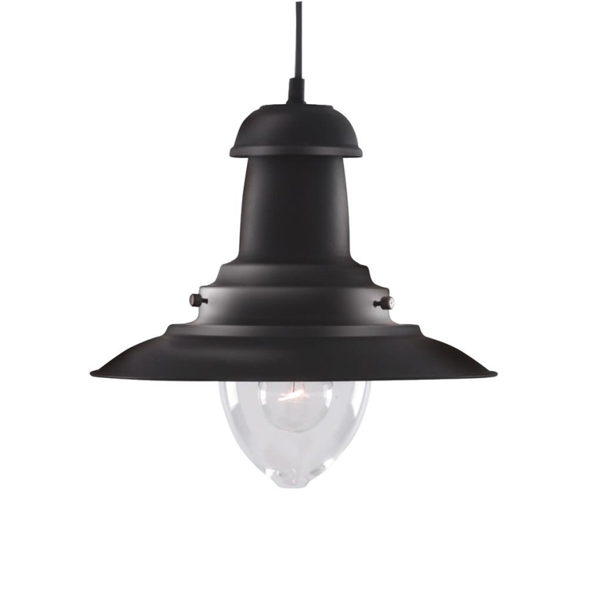 Searchlight - Pendel på kabel FISHERMAN 1xE27/60W/230V sort