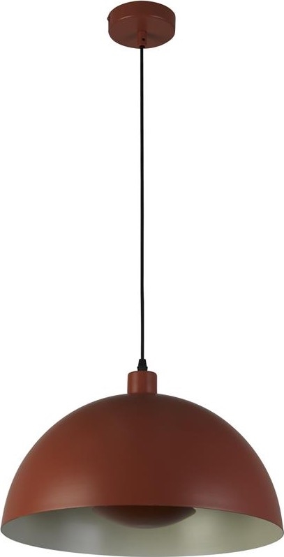Searchlight - Pendel på kabel MARS 1xE27/60W/230V Ø 25 cm teglrød