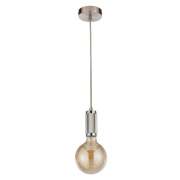 Searchlight - Pendel på kabel SUSPENSION 1xE27/60W/230V sølv