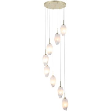 Searchlight - Pendel på stålwire ROCKY 8xG9/33W/230V