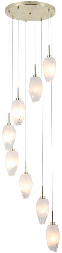 Searchlight - Pendel på stålwire ROCKY 8xG9/33W/230V