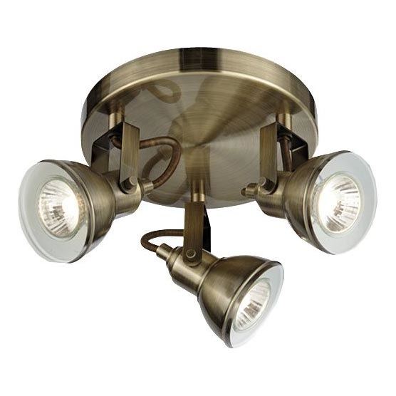 Searchlight - Spotlampe FOCUS 3xGU10/50W/230V messing