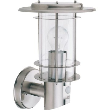 Searchlight - Udendørs væglampe med sensor EDGEWARE 1xE27/60W/230V IP44