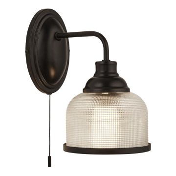 Searchlight - Væglampe BISTRO 1xE27/60W/230V sort