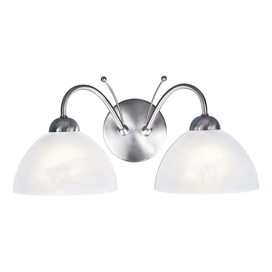 Searchlight - Væglampe MILANESE 2xE14/60W/230V mat krom