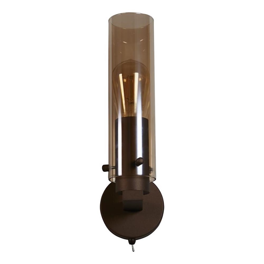 Searchlight - Væglampe SWEDEN 1xE27/60W/230V brun/røgfarvet