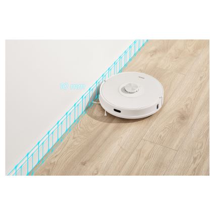 Sencor - Robotstøvsuger med moppefunktion 2-i-1 50W/5000 mAh Wi-Fi hvid + fjernbetjening