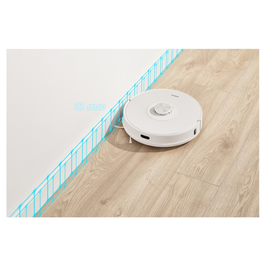 Sencor - Robotstøvsuger med moppefunktion 2-i-1 50W/5000 mAh Wi-Fi hvid + fjernbetjening