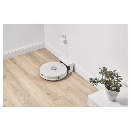 Sencor - Robotstøvsuger med moppefunktion 2-i-1 50W/5000 mAh Wi-Fi hvid + fjernbetjening