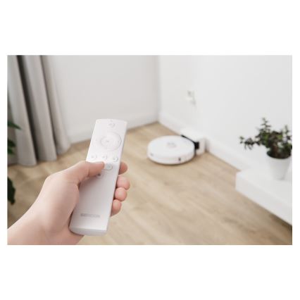 Sencor - Robotstøvsuger med moppefunktion 2-i-1 50W/5000 mAh Wi-Fi hvid + fjernbetjening