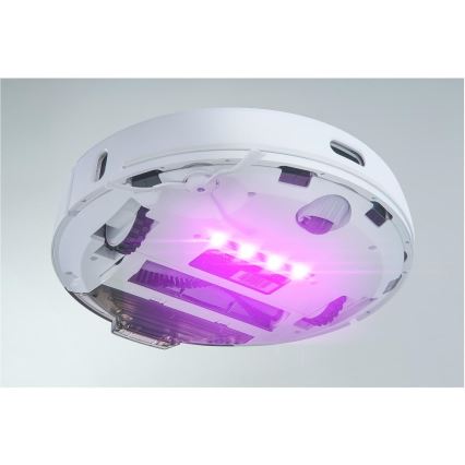 Sencor - Robotstøvsuger med moppefunktion 2-i-1 50W/5000 mAh Wi-Fi hvid + fjernbetjening