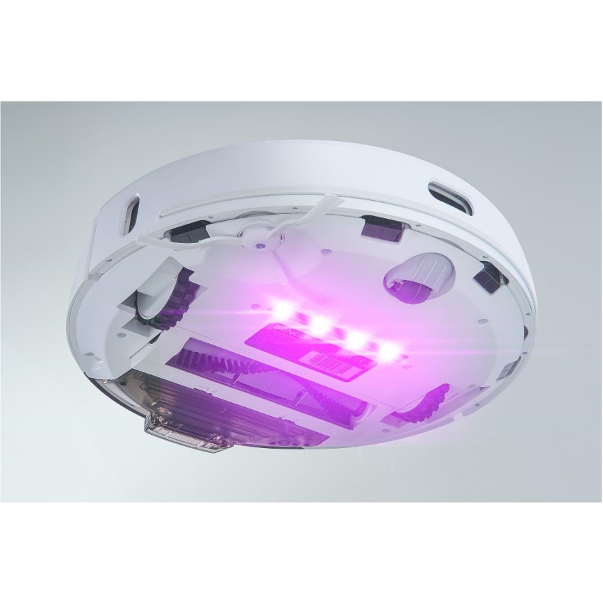 Sencor - Robotstøvsuger med moppefunktion 2-i-1 50W/5000 mAh Wi-Fi hvid + fjernbetjening