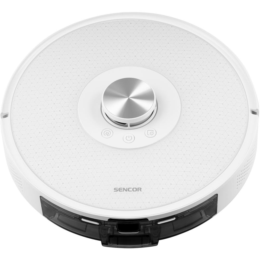 Sencor - Robotstøvsuger med moppefunktion 2-i-1 50W/5000 mAh Wi-Fi hvid + fjernbetjening