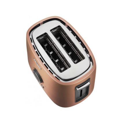 Sencor - 2-skives brødrister med opvarmningsrist 1000W/230V kobberfarvet