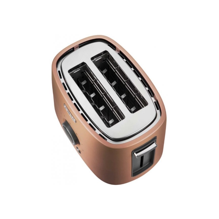 Sencor - 2-skives brødrister med opvarmningsrist 1000W/230V kobberfarvet