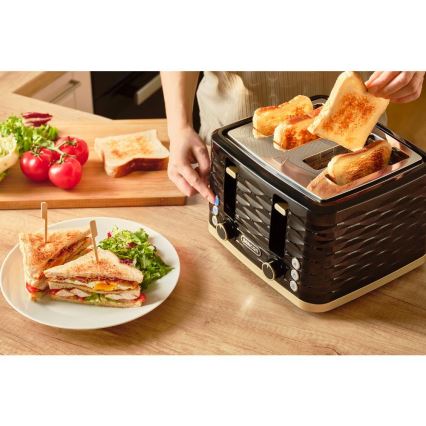 Sencor - 4-skive brødrister 1600W/230V sort/beige