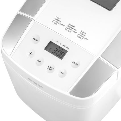 Sencor - Bagemaskine med LCD-display 800W/230V