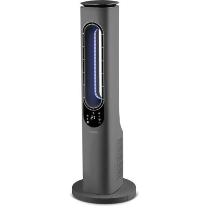 Sencor - Bladløs tårnvarmeblæser med keramisk element 1200/2000W/230V antracit + fjernbetjening