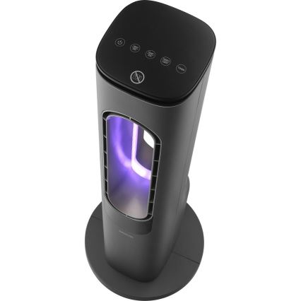 Sencor - Bladløs tårnvarmeblæser med keramisk element 1200/2000W/230V antracit + fjernbetjening